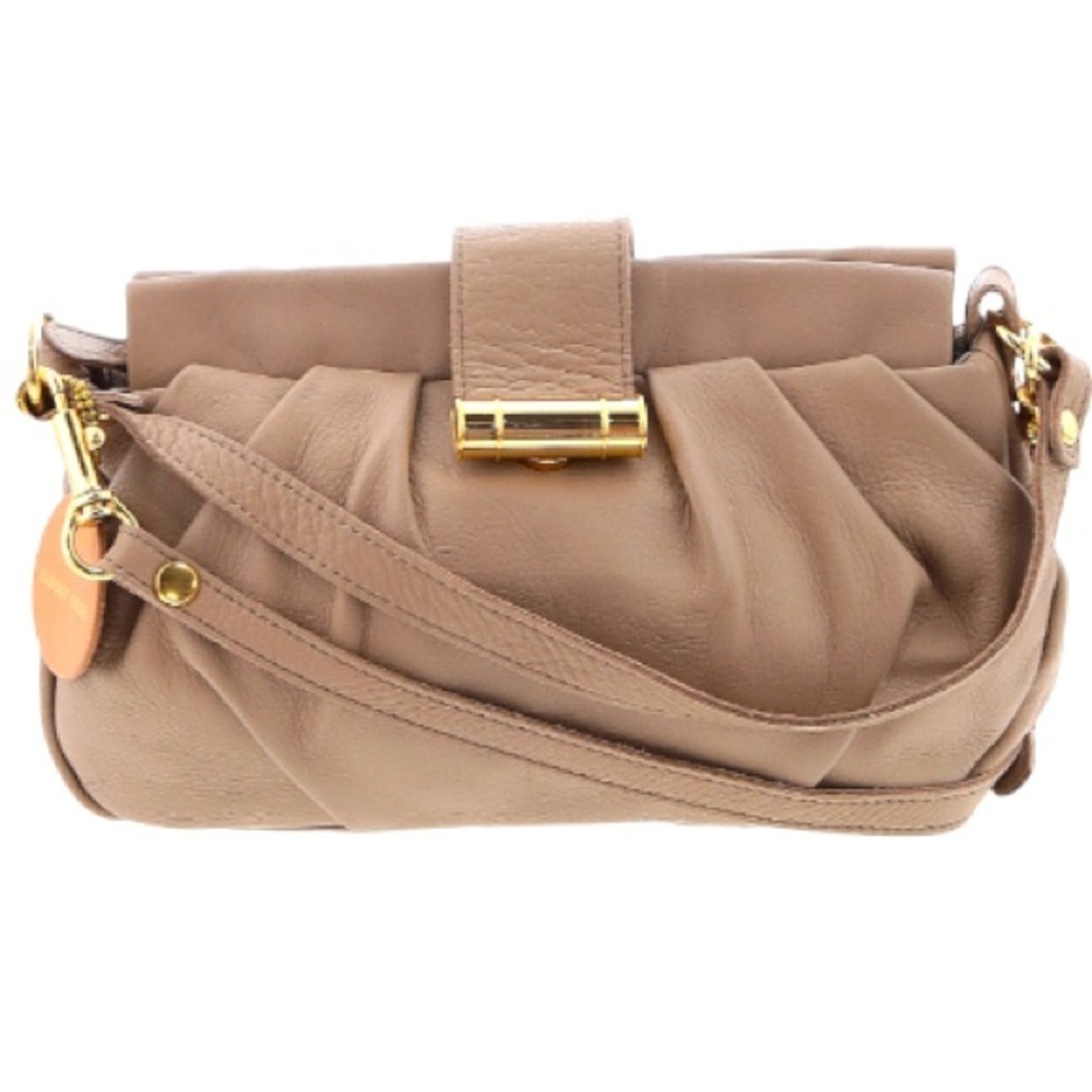 Bardot Rose Women’s Medium Tan Vegan Leather Satchel Shoulder Bag. - Picture 1 of 12